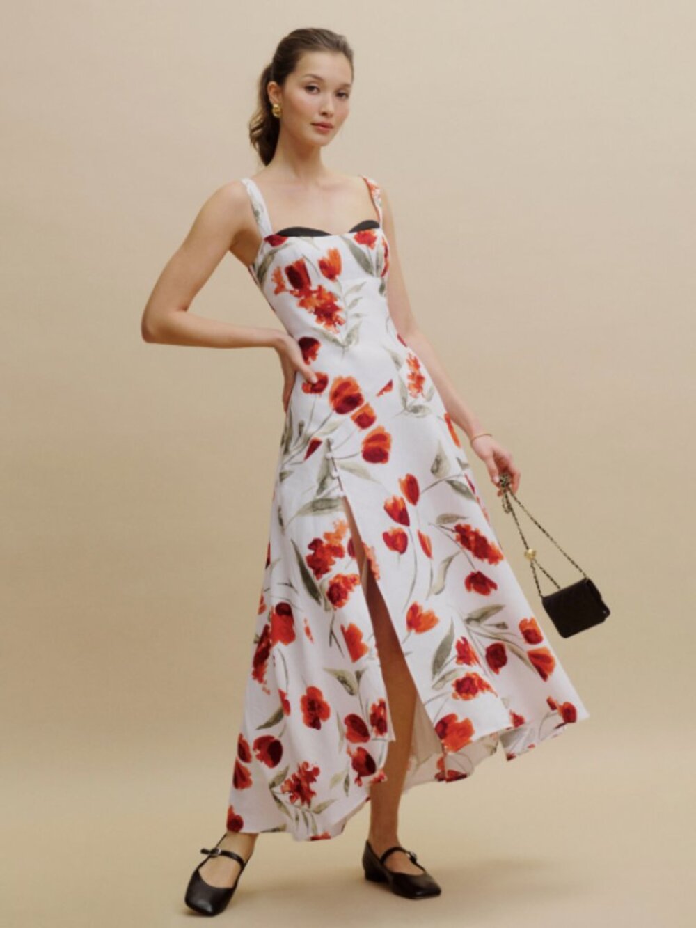 Reformation Bekki Linen Dress - Size 2
